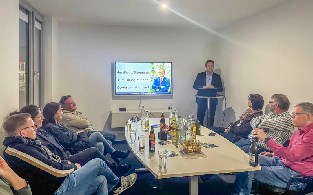 Home 2 Gewerbedialog mit Bürgermeister Henrik Wengert bei Sigma-IT